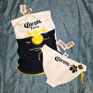 NWT CORONA Tube Top & Bikini Bottom